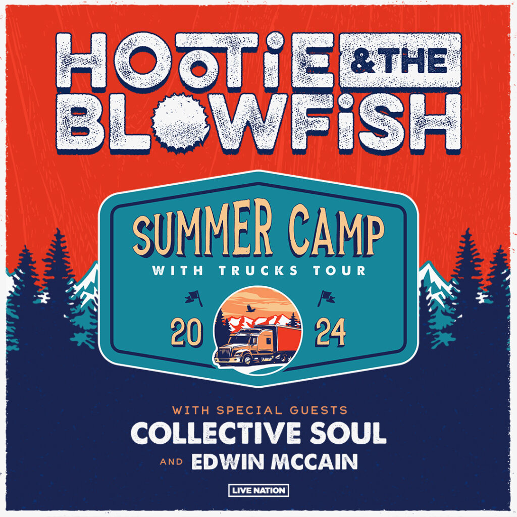 HOOTIE & THE BLOWFISH ANNOUNCE SUMMER CAMP WITH TRUCKS TOUR IN 2024